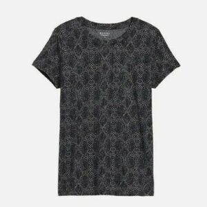 Athleta Organic Daily Snake Print Tee XS